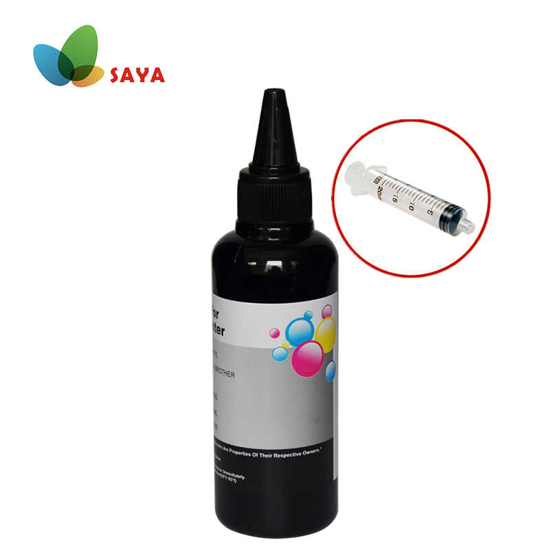 Fountain Pen Bottled Ink - HPインクジェットプリンター用プリンターインク染料詰め替えインク ブラックインク すべてのHPプリンター対応 CISSインクカートリッジ用キット 100ml/ボトル