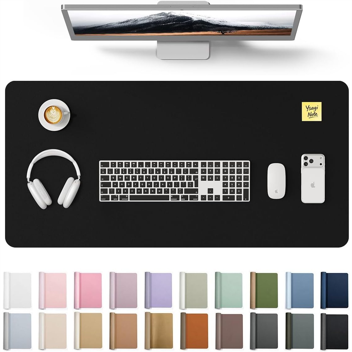 Leather Desk Pad - 大型PUレザーデスクパッドプロテクター 35.4