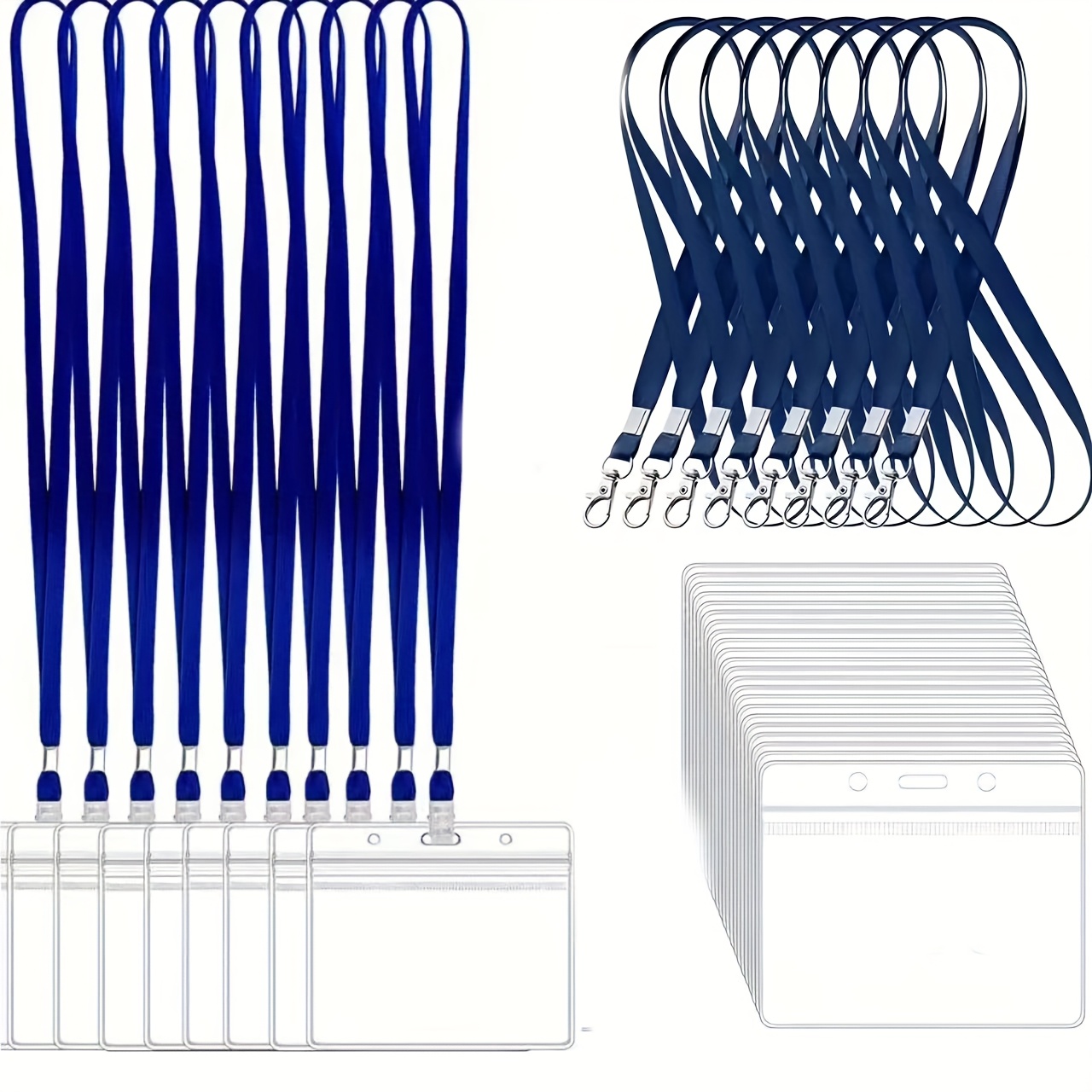 Index Card Holder - 10 セット透明 PVC ID カード ホルダー