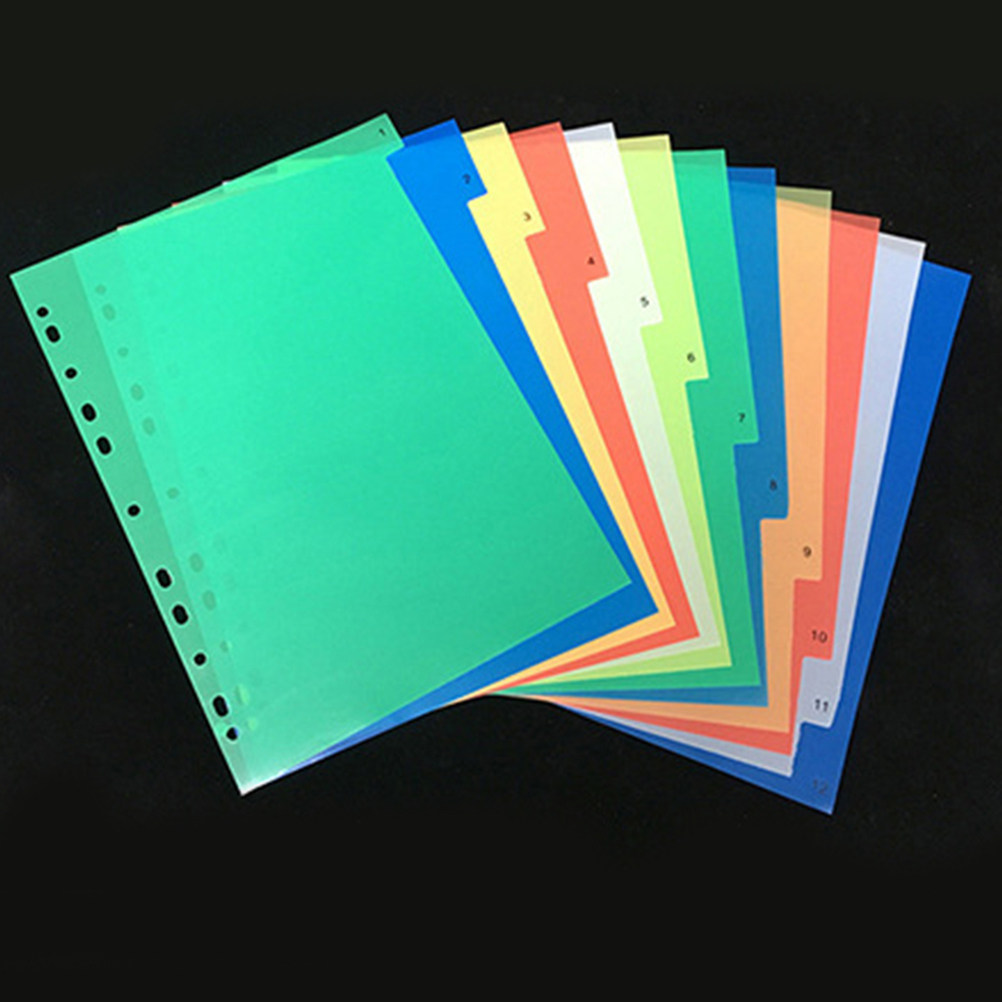 Tab Divider A4 - 40 個 A4 明るい色のインデックスタブディバイダー挿入可能なバインダーオーガナイザー環境に優しい紙は簡単に曲がらない高速ドキュメント