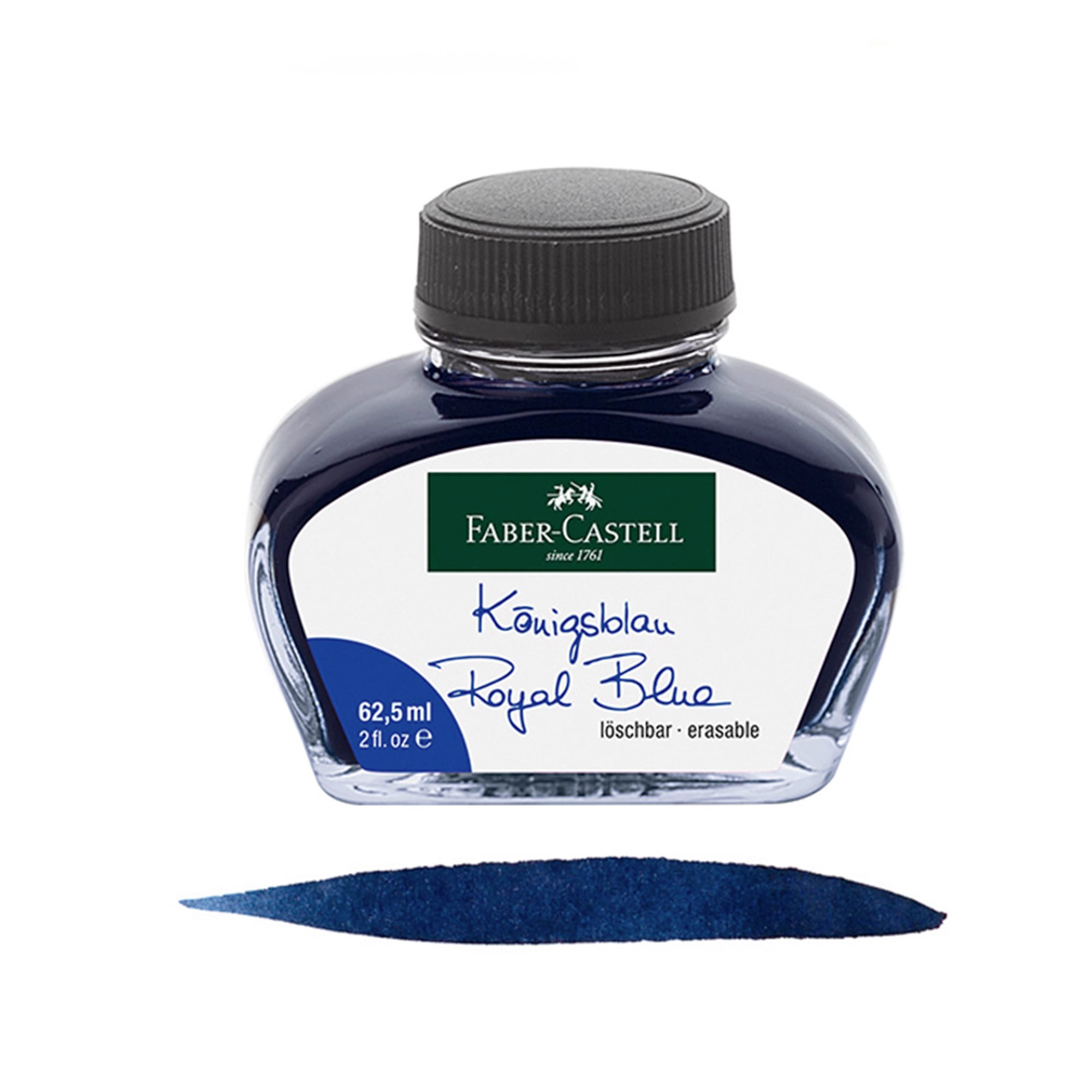 Fountain Pen Bottled Ink - ファーバーカステル 万年筆用インク詰め替え 30/62.5ML – ノンカーボンブラック/ブルーインクボトル スムーズな書き心地の詰め替えインク供給