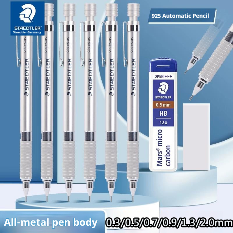 Mechanical Pencil 0.3 - ステッドラー 925 フルメタルドラフトシャープペンシル、0.3/0.5/0.7/0.9/1.3/2.0mm ロープロファイル、プロのスケッチや技術図面用