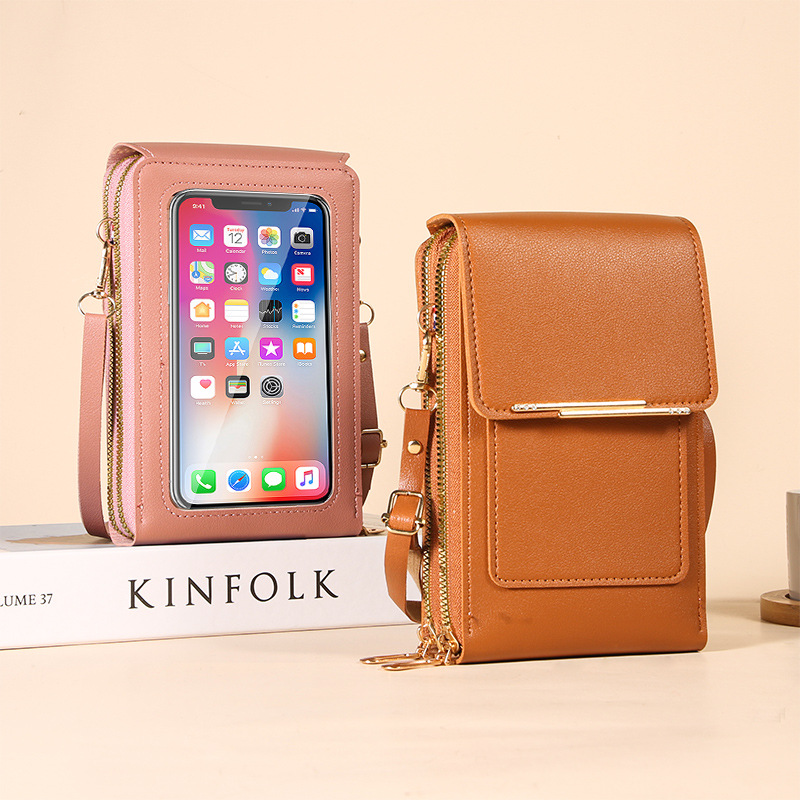 Card Index Box - 新しいファッションタッチスクリーンロック式携帯電話バッグ、女性用携帯電話カードホルダー、クロスボディショルダーバッグ、財布、女性用カードホルダー
