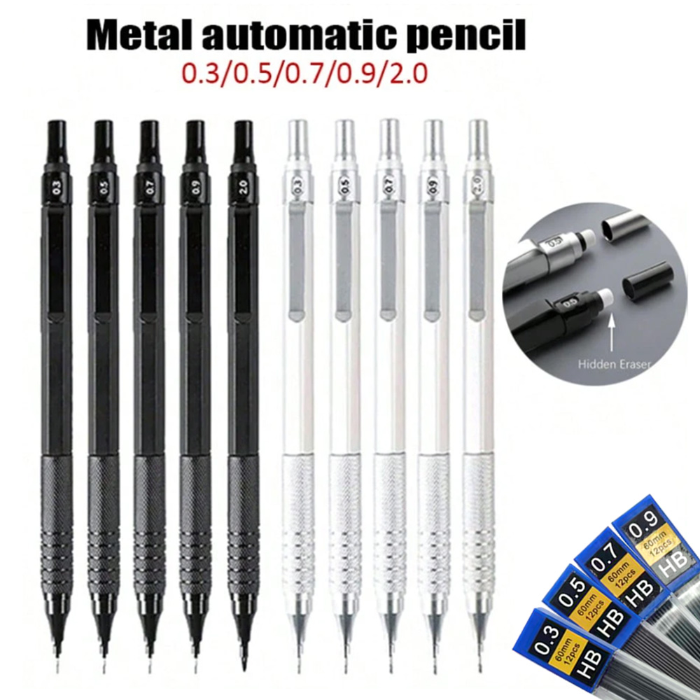 オールメタル低重心シャープペンシル、0.3/0.5/0.7/ - Mechanical Pencil 0.3 のレビューと価格