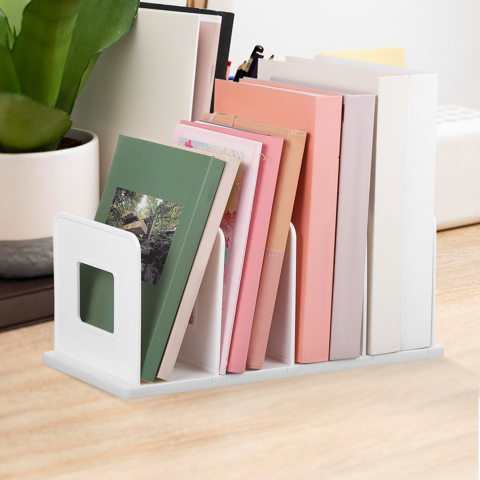 縦型ファイルホルダー デスクトップオーガナイザー 大容量文書 - Magazine Holder Rack のレビューと価格