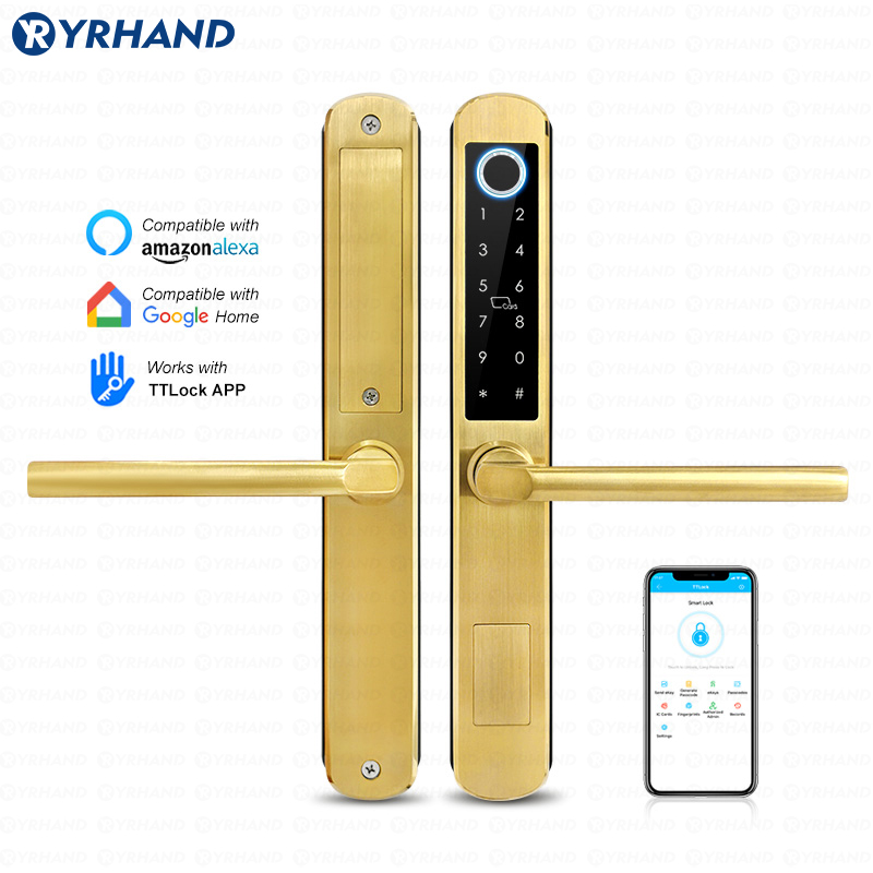 IP66 ゴールドステンレス鋼スライドガラススマートロック  - Letter Opener Brass のレビューと価格