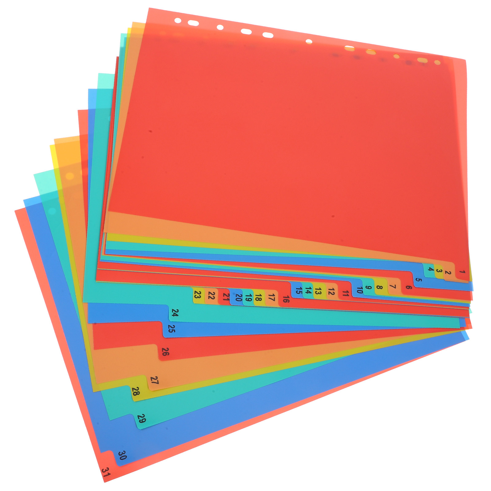 1 セットルーズリーフインデックスディバイダーマルチカラー紙 - Tab Divider A4 のレビューと価格