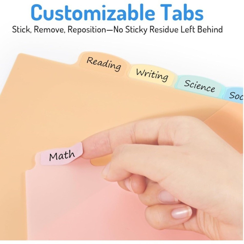 透明で丈夫なバインダーディバイダー、プラスチック製の書き込み - Tab Divider A4 のレビューと価格