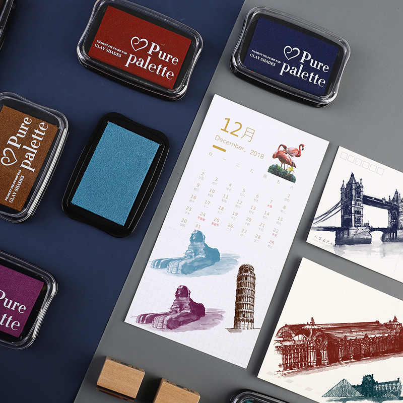 20 色大サイズヴィンテージインクパッドスタンプ DIY 工 - Rubber Date Stamp のレビューと価格