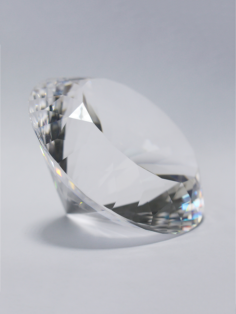 150 ミリメートル透明光学結晶ダイヤモンドガラス文鎮として - Paper Weight Crystal のレビューと価格