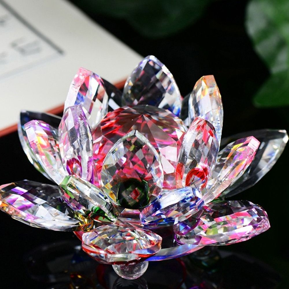 60-140 ミリメートルクリスタル蓮の花の置物ホーム結婚式 - Paper Weight Crystal のレビューと価格