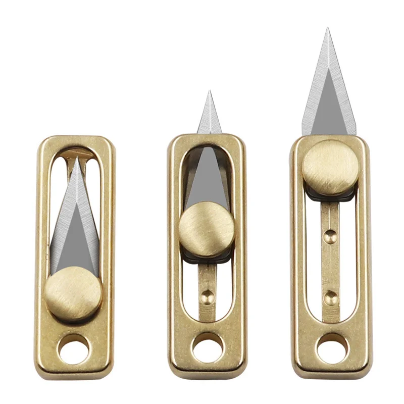 ミニ真鍮ステンレス鋼ナイフポータブルユーティリティナイフサバ - Letter Opener Brass のレビューと価格