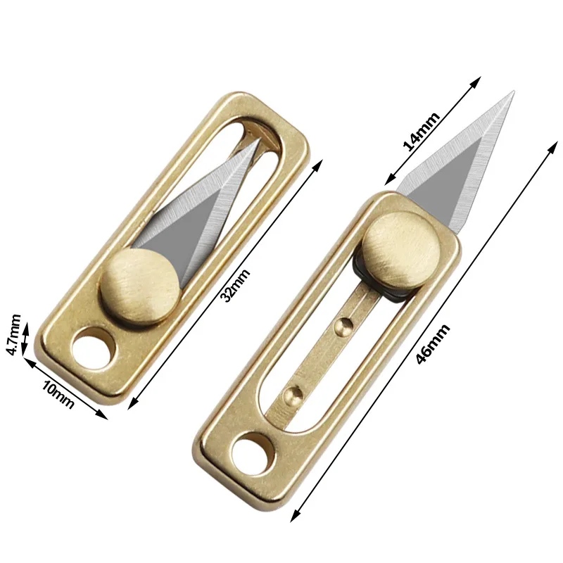 ミニ真鍮ステンレス鋼ナイフポータブルユーティリティナイフサバ - Letter Opener Brass のレビューと価格