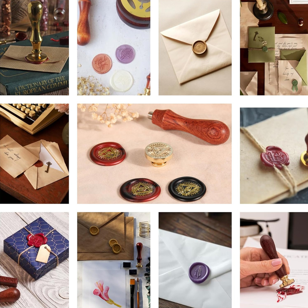 カスタムワックスシールスタンプ、あなたのデザイン/ロゴ/テキ - Wax Seal Stamp Set のレビューと価格