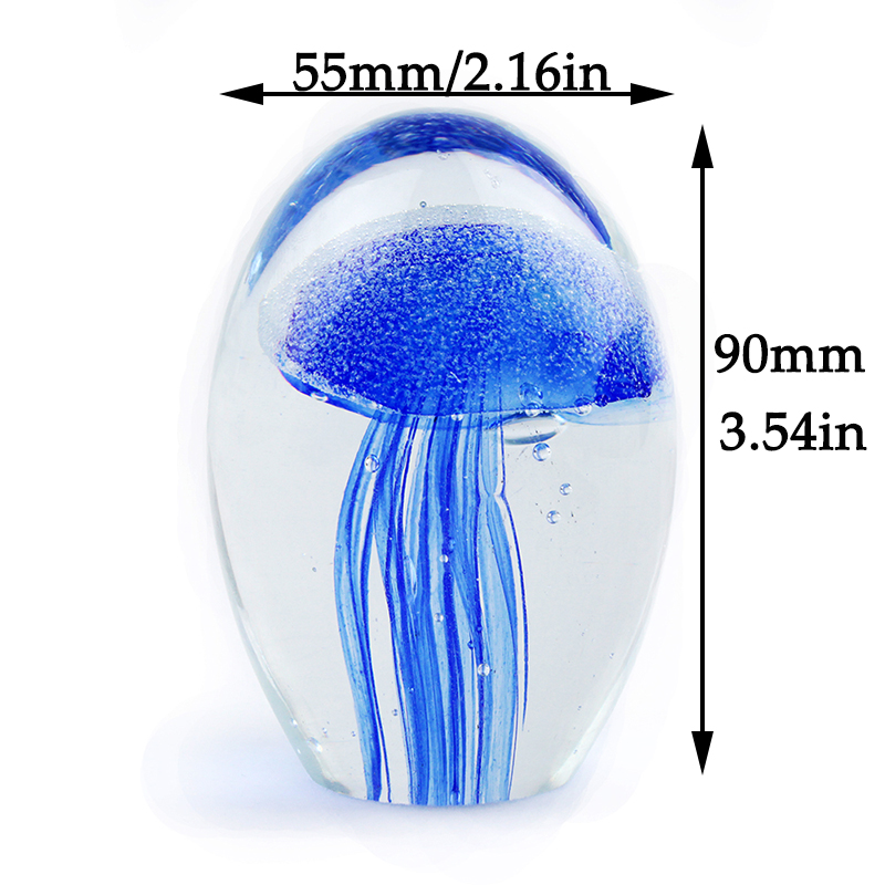 ミニチュア 3D クラゲクリスタル置物モデルガラス文鎮アート - Paper Weight Crystal のレビューと価格
