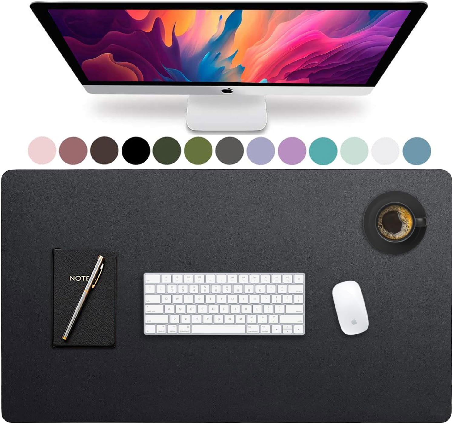 大型レザーデスクパッド、オフィスデスクマットPUレザー防水滑 - Leather Desk Pad のレビューと価格