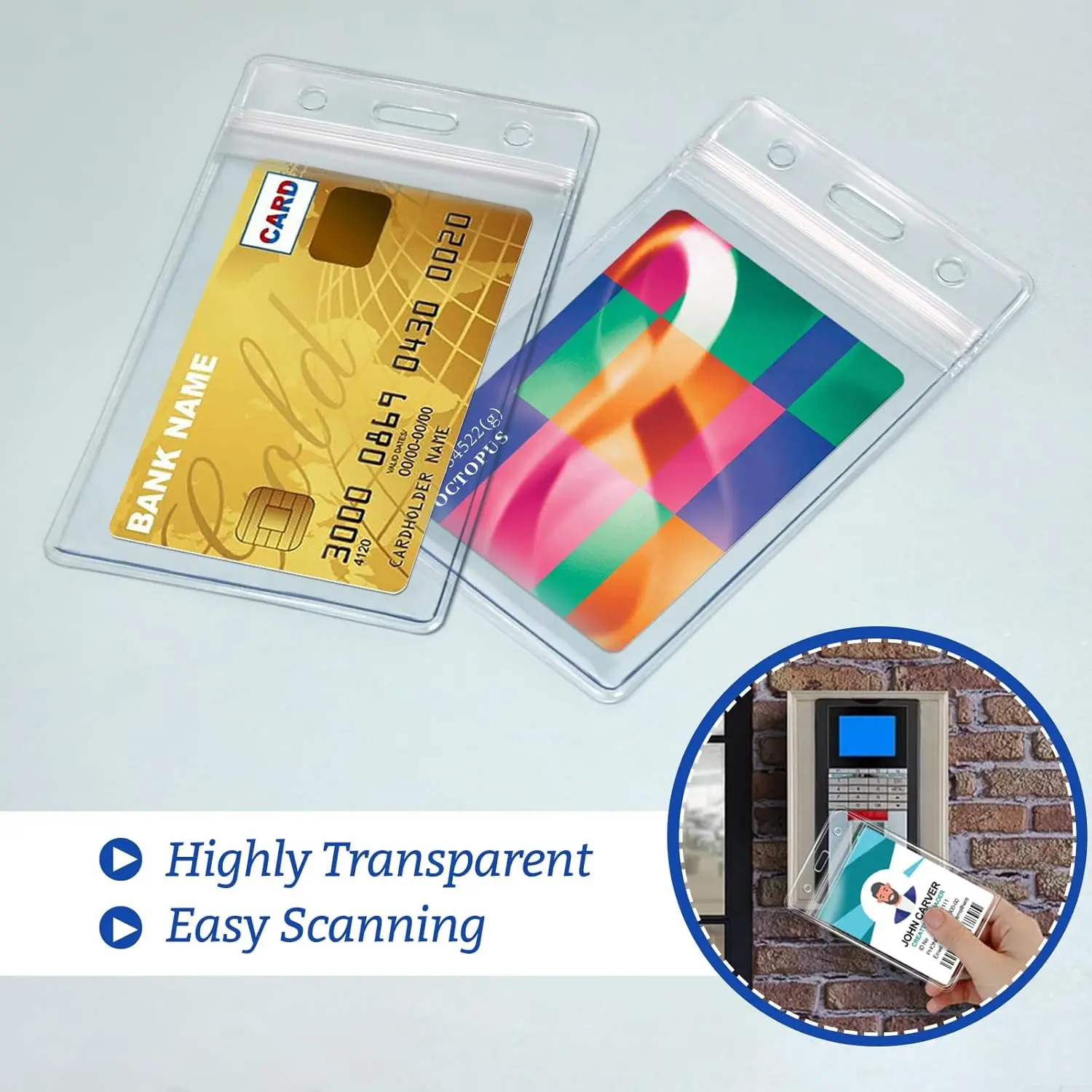 50/40/10/1 個透明名札 ID バッジホルダー防水厚 - Index Card Holder のレビューと価格