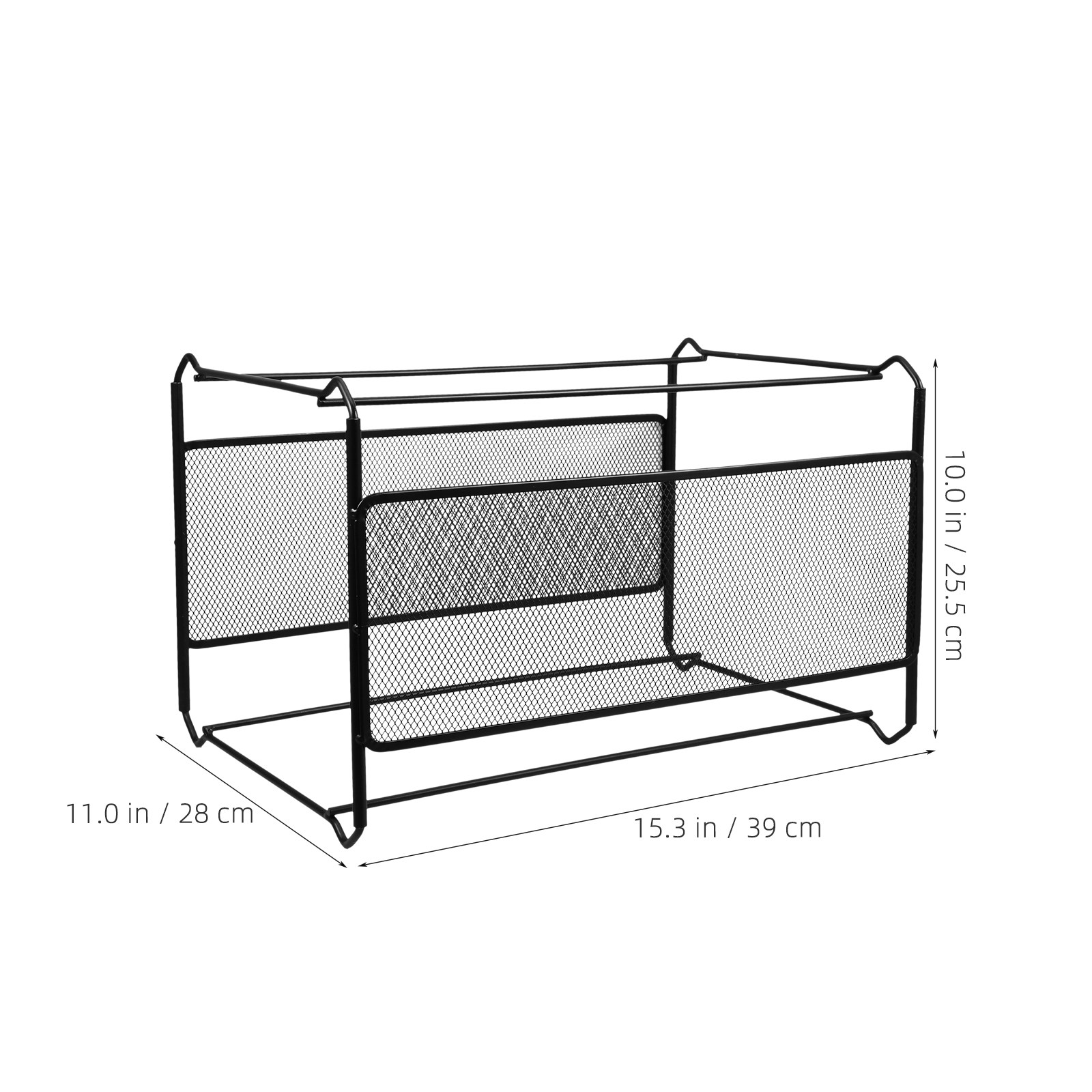 鉄製メッシュファイルホルダー デスクトップブックオーガナイザ - Magazine Holder Rack のレビューと価格