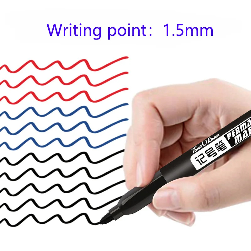 1/2/3 個永久マーカーペン防水インク細字黒青赤オイルイン - Correction Pen Fine のレビューと価格