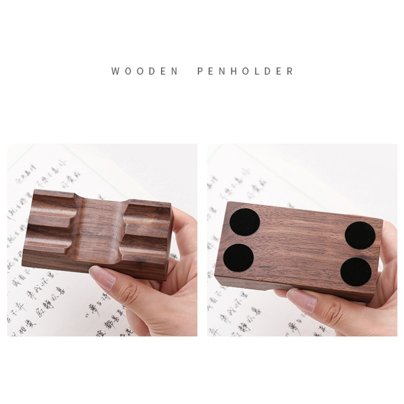 ウォールナット木製ペンホルダー スタンド ディップペン/万年 - Pen Rest Single のレビューと価格