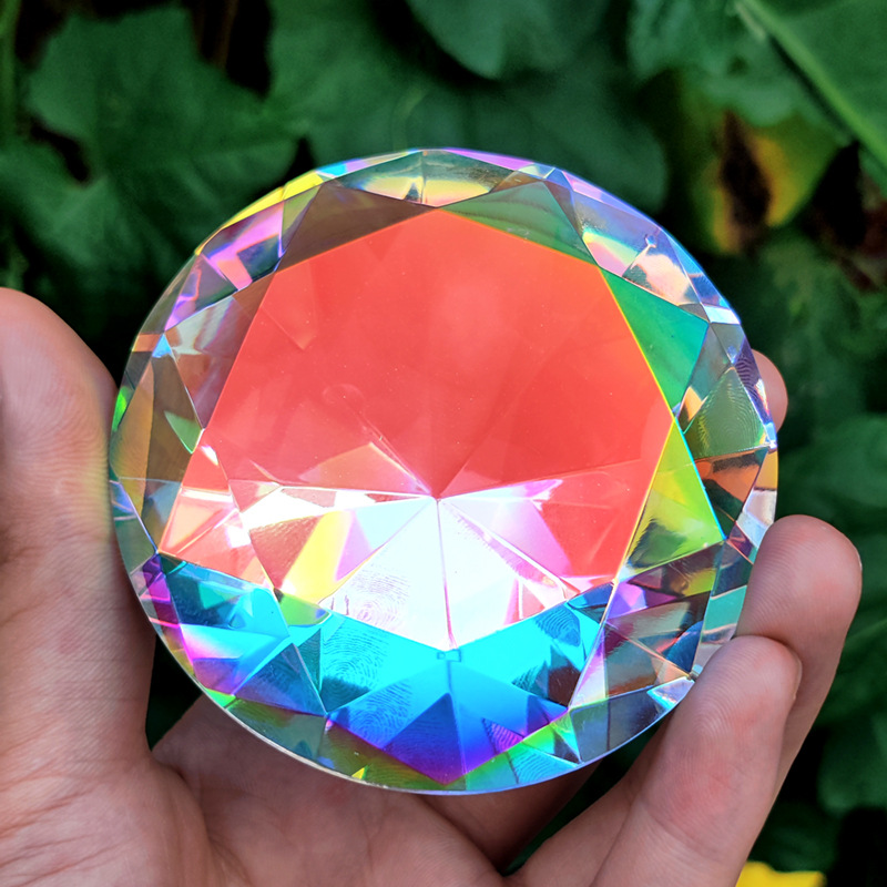 家やオフィスの装飾用のカラークリスタルダイヤモンド,30〜8 - Paper Weight Crystal のレビューと価格