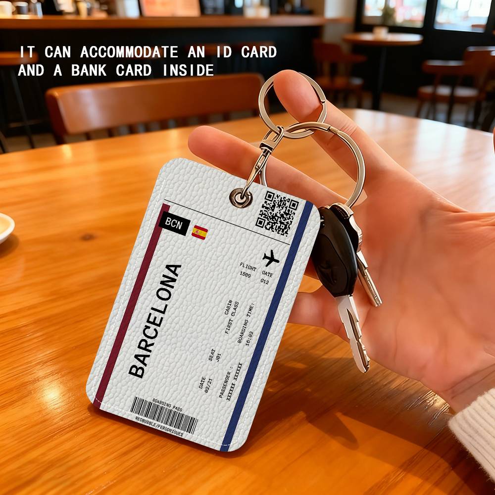 搭乗券・飛行機チケット用レザーカードホルダー、キーホルダー、 - Card Index Box のレビューと価格