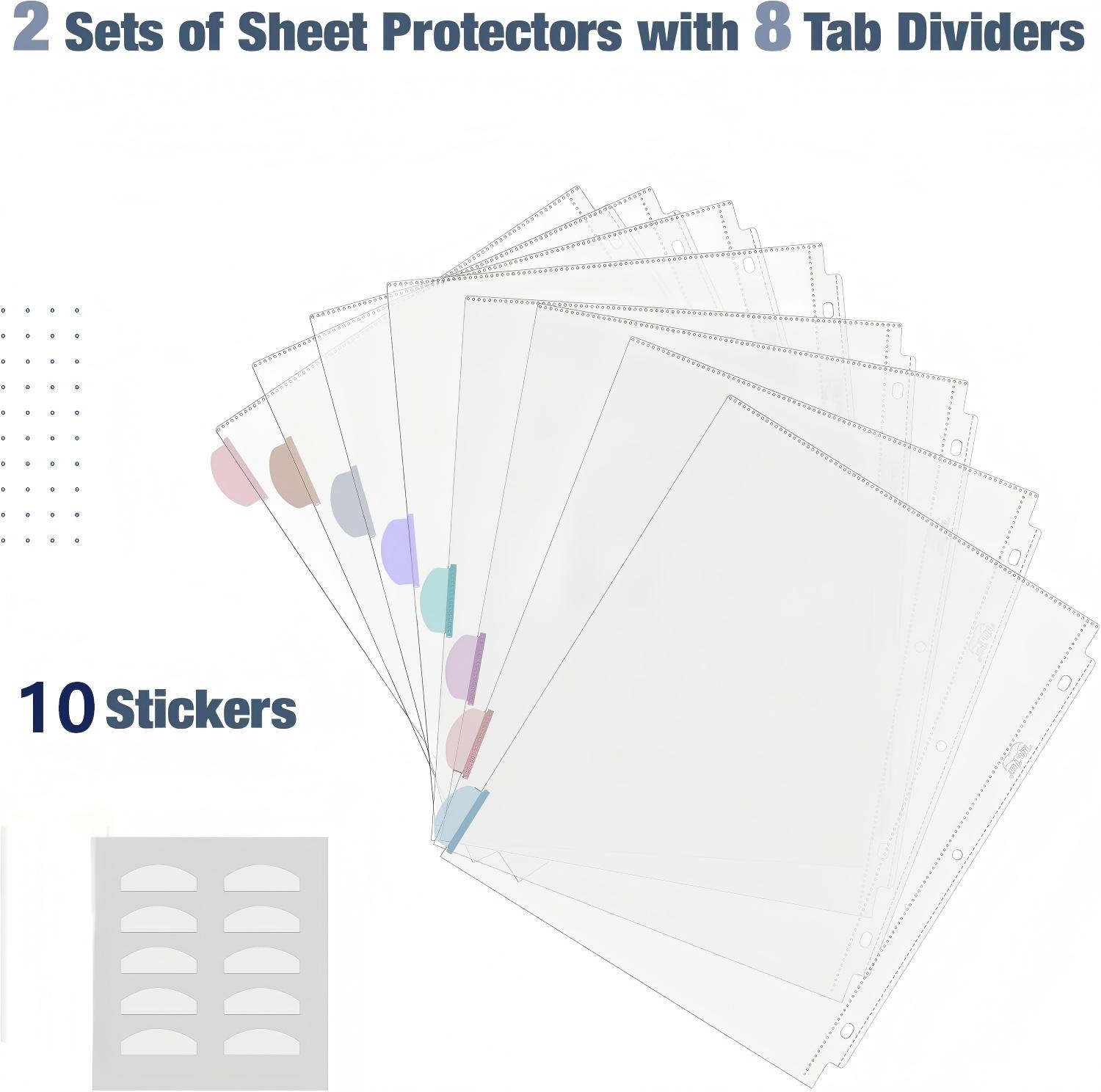 A4 クリアシートプロテクター タブ付き、8タブ、2セット、 - Tab Divider A4 のレビューと価格