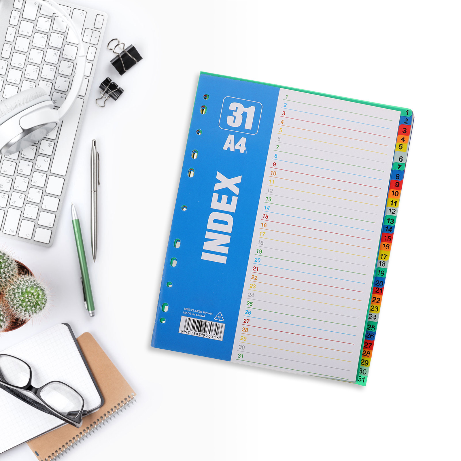 1セット ナンバードインデックスディバイダー A4 11穴  - Tab Divider A4 のレビューと価格