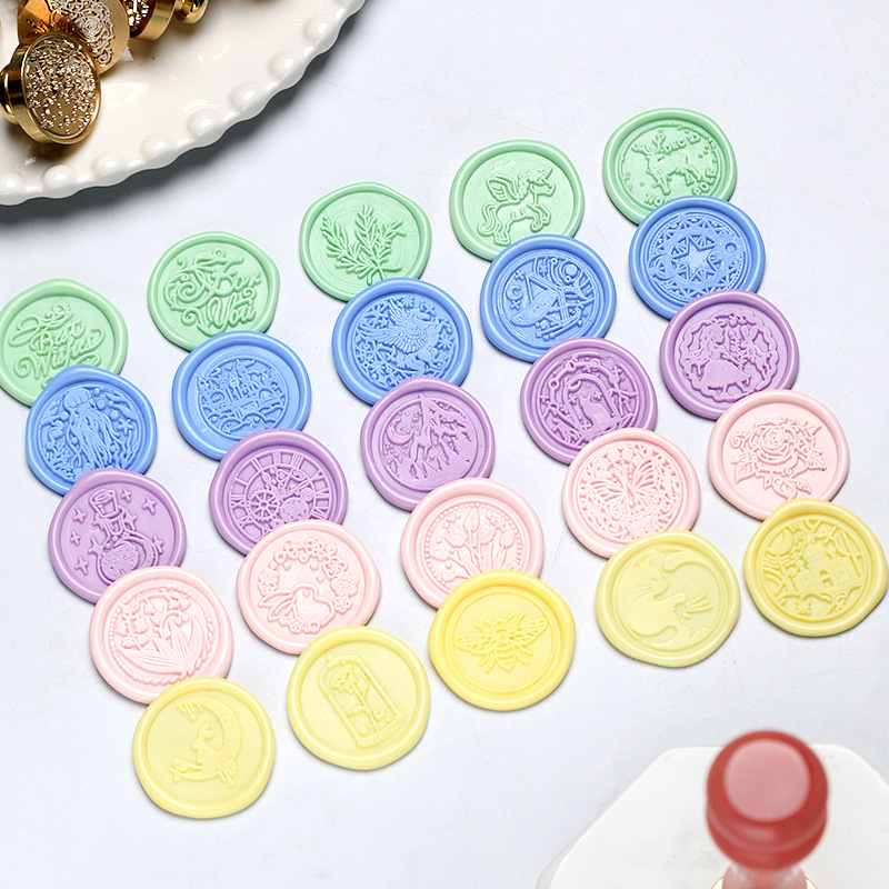 スタースカイロータスローズパターンワックスシールスタンプレト - Wax Seal Stamp Set のレビューと価格
