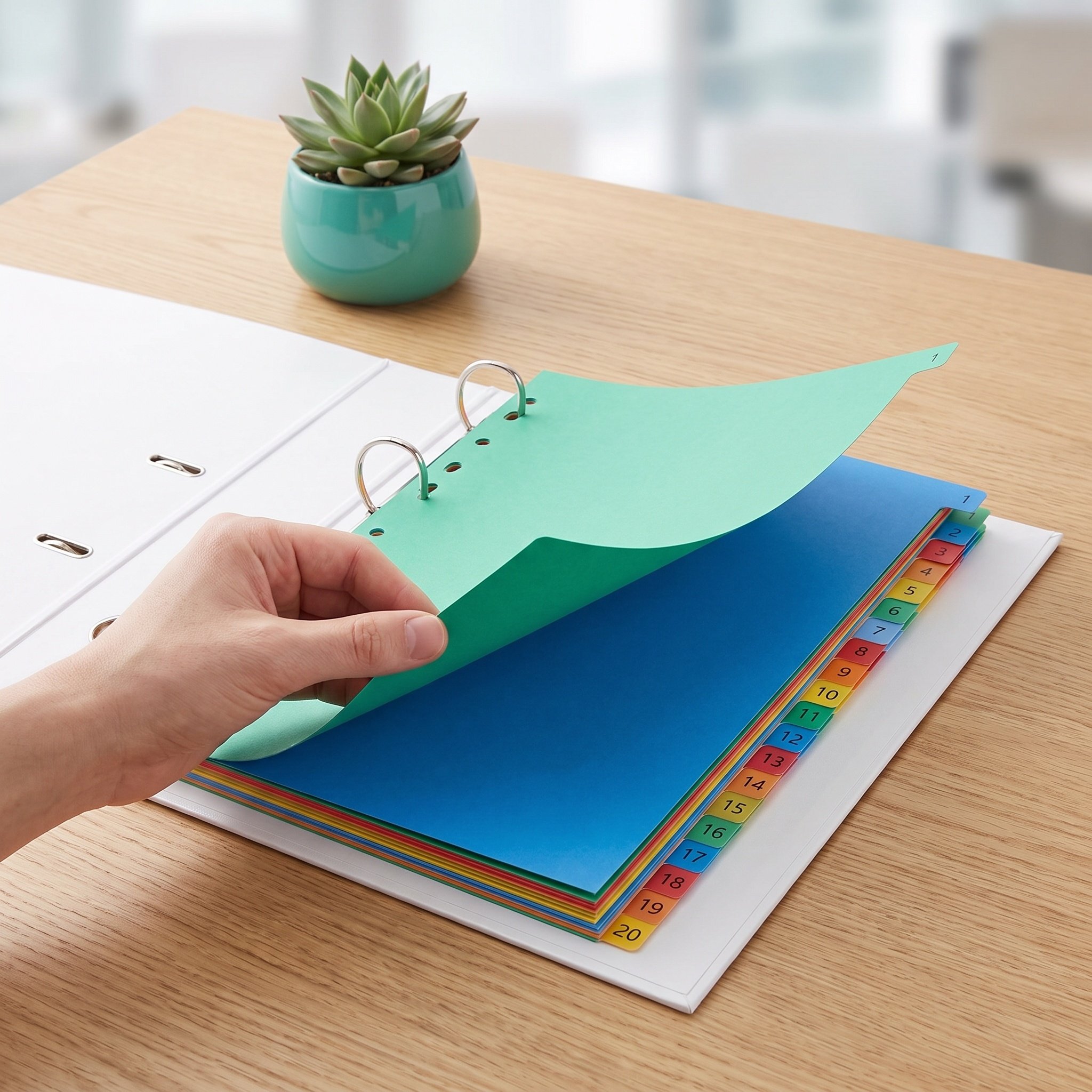 A4 カラフルなプラスチックタブディバイダー バインダー用  - Tab Divider A4 のレビューと価格