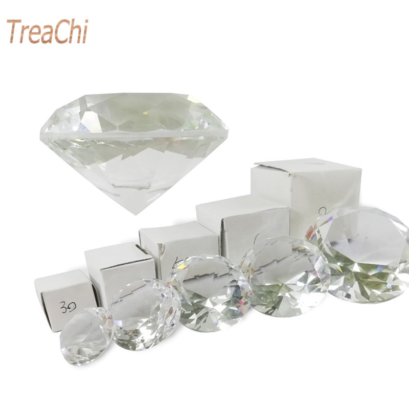 クリスタルクリア文鎮ファセットカットガラス巨大なダイヤモンド - Paper Weight Crystal のレビューと価格