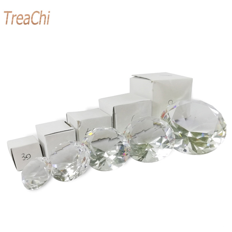 クリスタルクリア文鎮ファセットカットガラス巨大なダイヤモンド - Paper Weight Crystal のレビューと価格