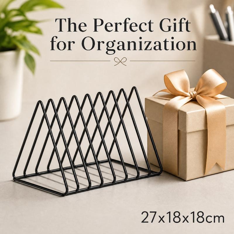 5/9 グリッド収納ラック三角形鉄ファイルオーガナイザー金属 - Magazine Holder Rack のレビューと価格