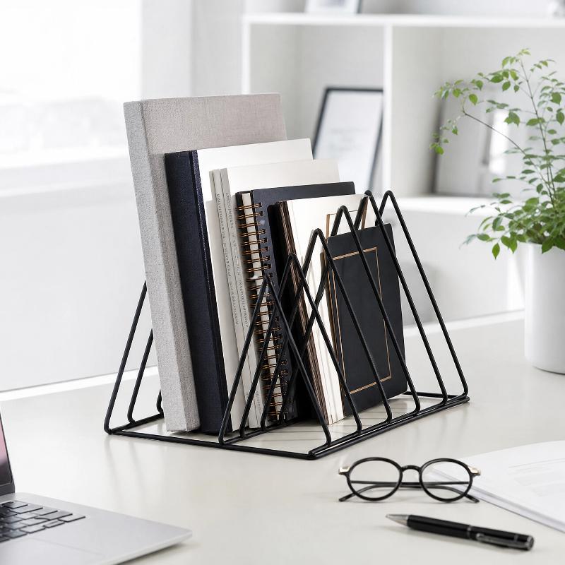 5/9 グリッド収納ラック三角形鉄ファイルオーガナイザー金属 - Magazine Holder Rack のレビューと価格