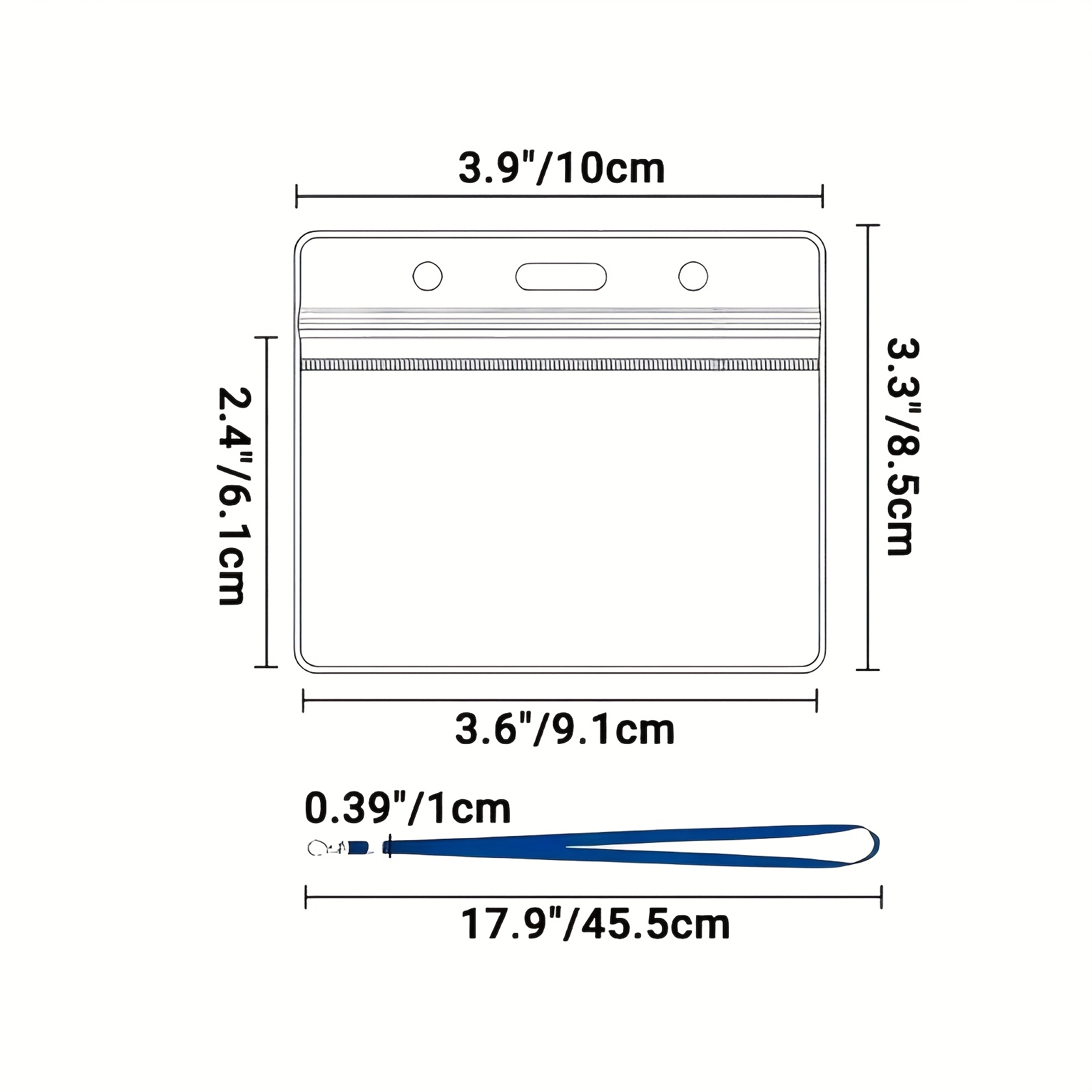 10 セット透明 PVC ID カード ホルダー ストラップ - Index Card Holder のレビューと価格