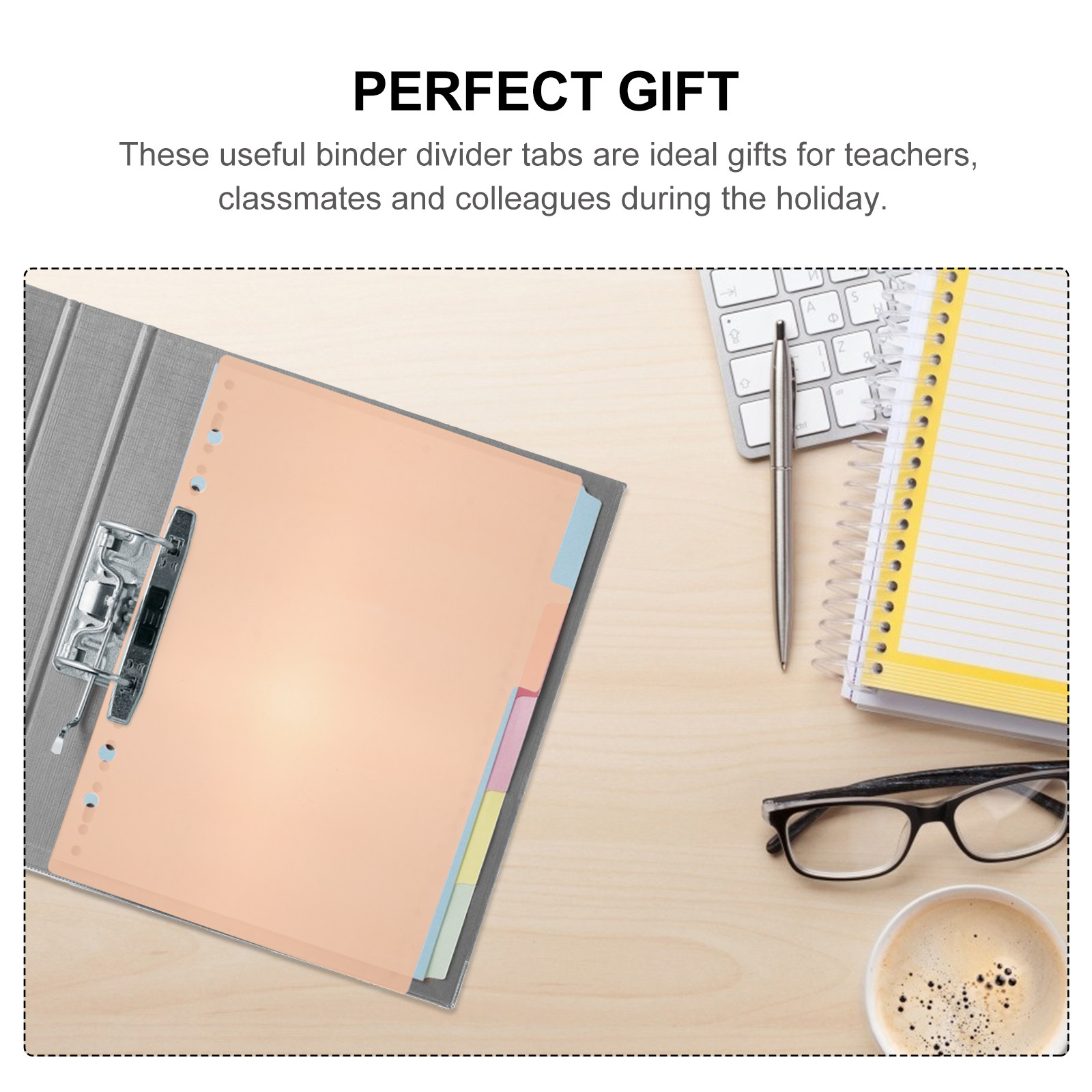 10 個のカラフルなプラスチックインデックスディバイダータブ - Tab Divider A4 のレビューと価格