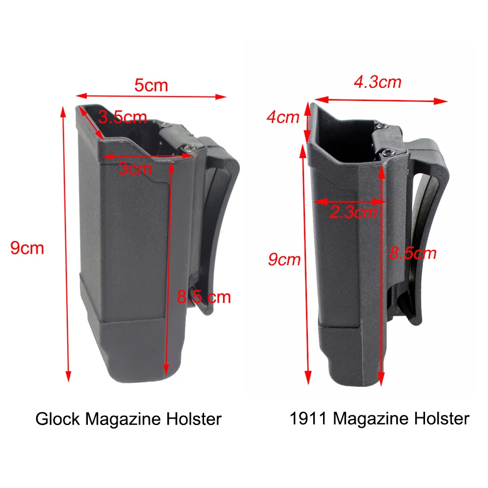 グロックまたはコルト用ホルスターマガジンバッグ、シングル磁気 - Magazine Holder Rack のレビューと価格