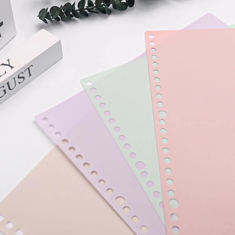 A5プランナー用のカラフルなプラスチックインデックスディバイ - Tab Divider A4 のレビューと価格