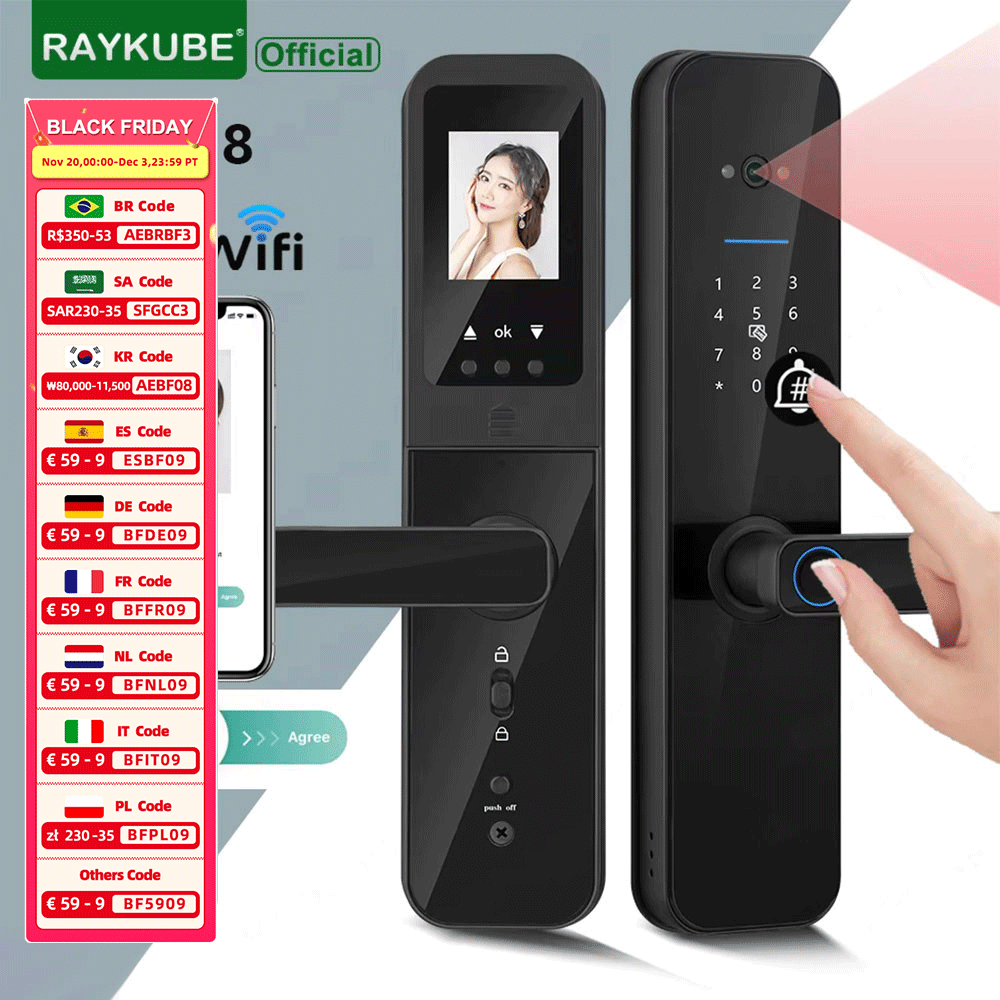Raykube-デジタルスマートドアロックf008Tuya, - Letter Opener Brass のレビューと価格