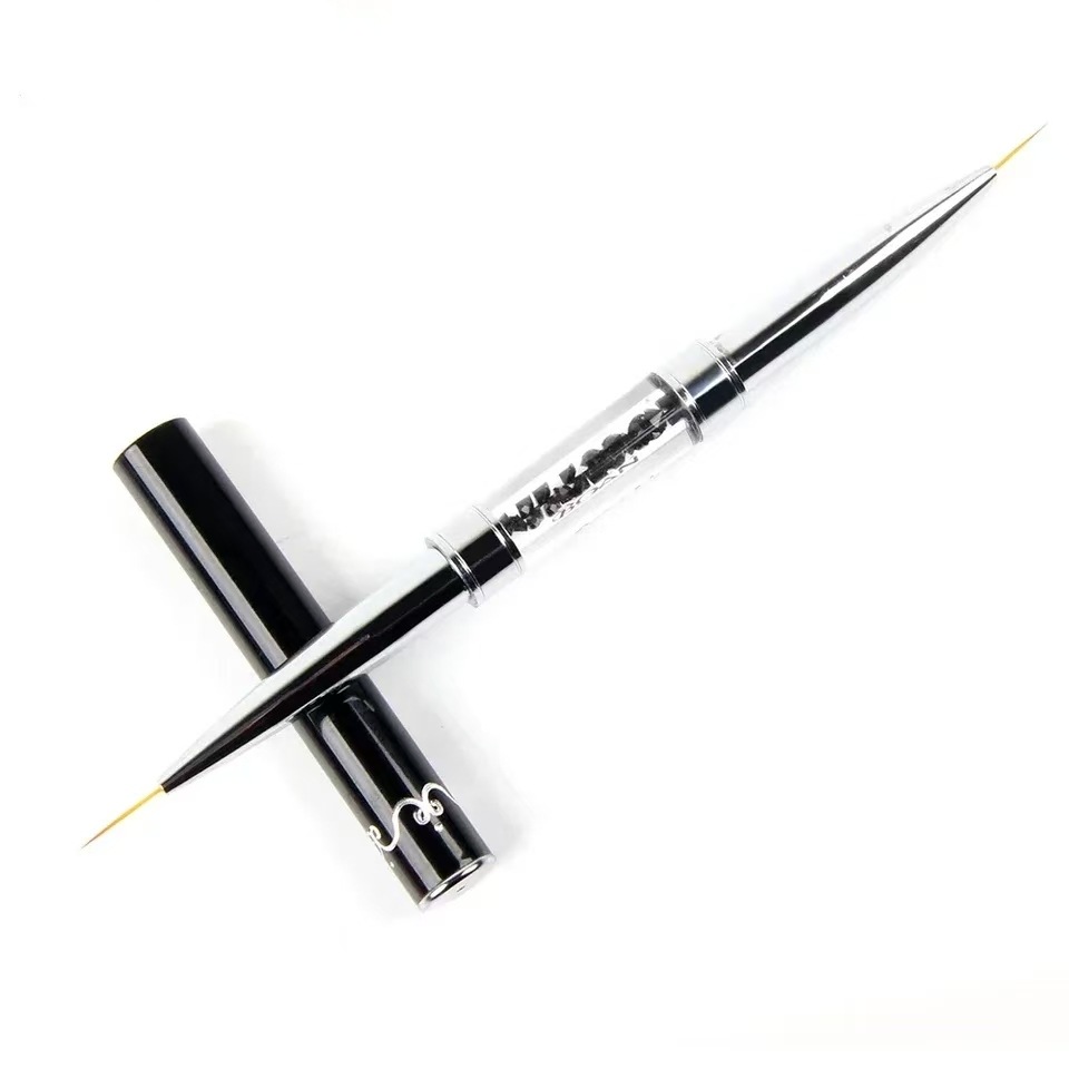 デュアルエンドブラックメタルハンドルネイルアートライナーペン - Correction Pen Fine のレビューと価格