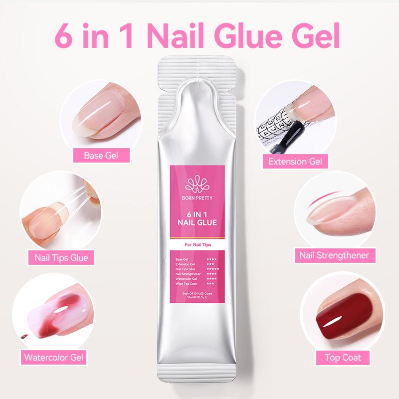 15ml 6 in 1 多機能エクステンションネイルUVジェ - Gel Refill Pack のレビューと価格