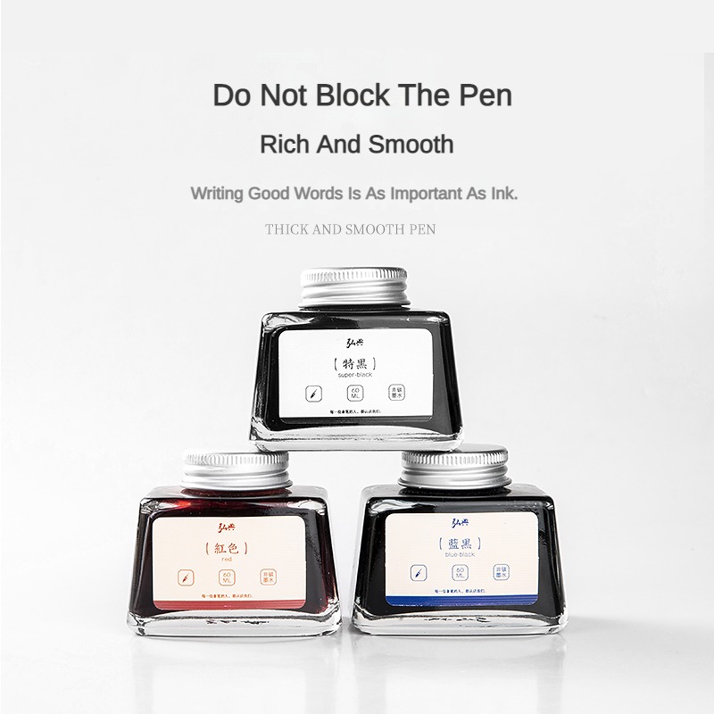 Hongdian万年筆インク、カラーインク、ガラス瓶、詰め替 - Fountain Pen Bottled Ink のレビューと価格