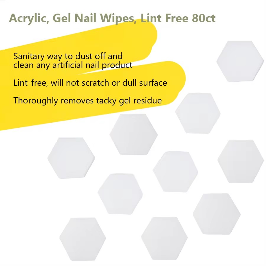 80個の六角形ソフトスポンジ、糸くずの出ないネイルワイプ、ア - Gel Refill Pack のレビューと価格