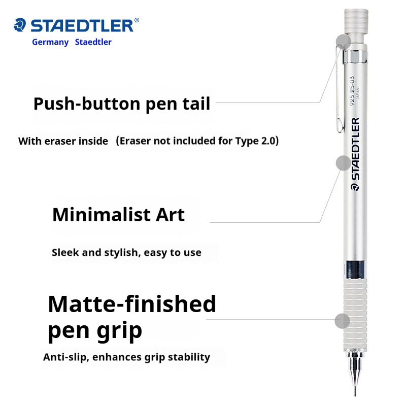 ステッドラー 925 フルメタルドラフトシャープペンシル、0 - Mechanical Pencil 0.3 のレビューと価格