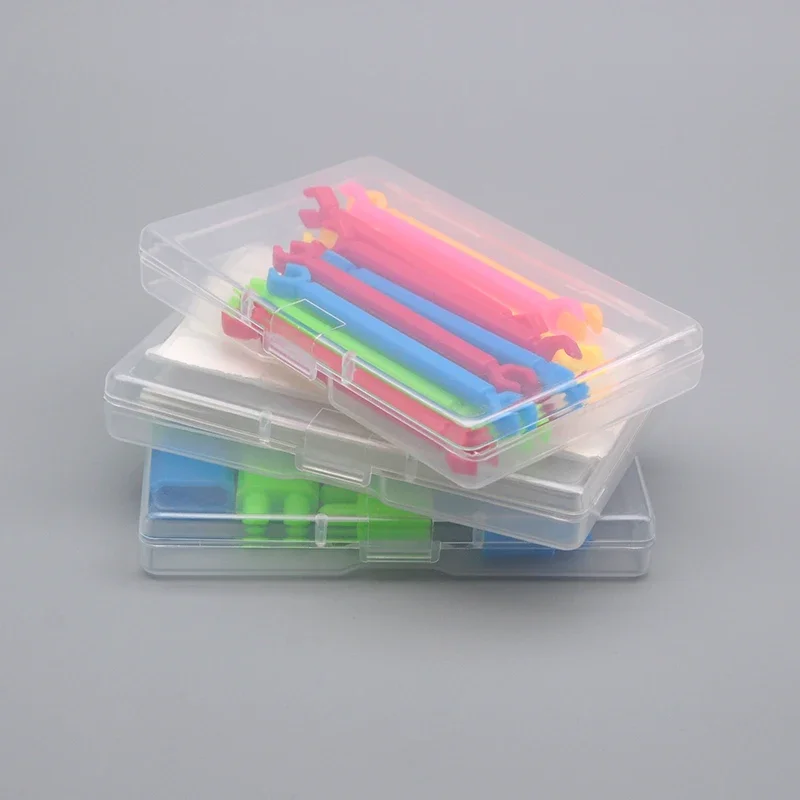 5つの透明なプラスチック製の収納ボックスは、小さな物、小さな - Card Index Box のレビューと価格