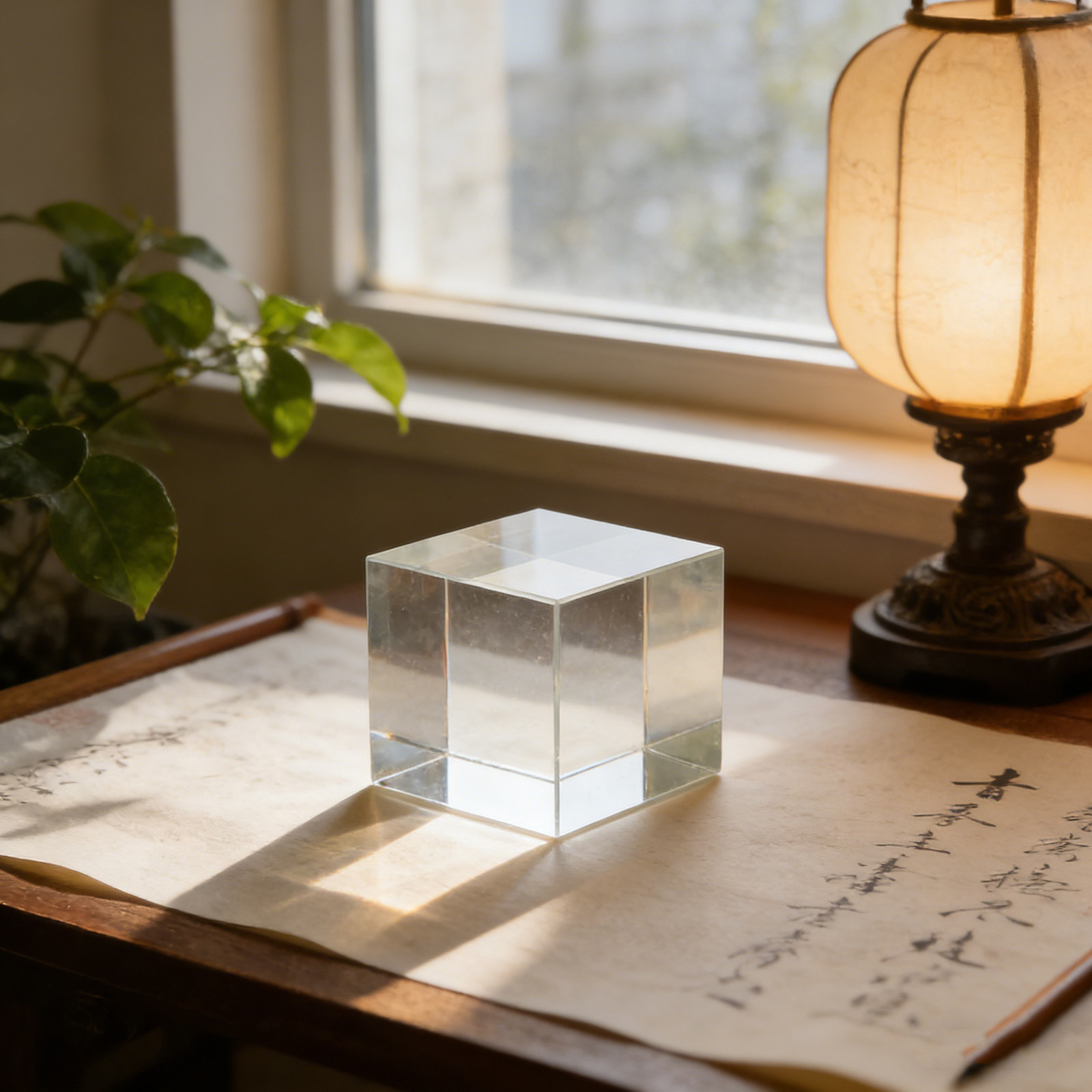 正方形クリスタルペーパーウェイト 透明な重いガラスブロック  - Book Weight Glass のレビューと価格