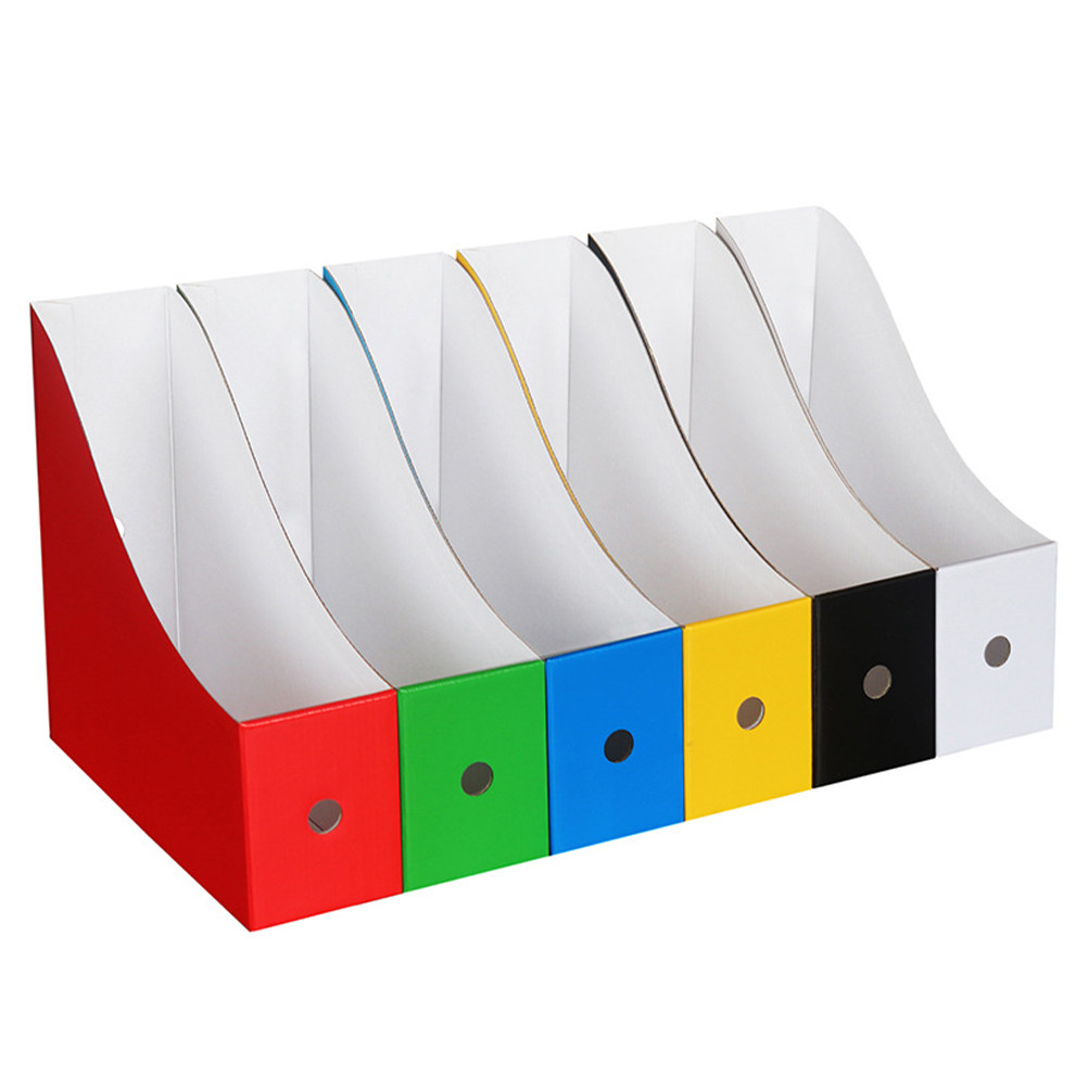 6 個のカラフルなドキュメントボックスビンファイルオーガナイ - Magazine Holder Rack のレビューと価格