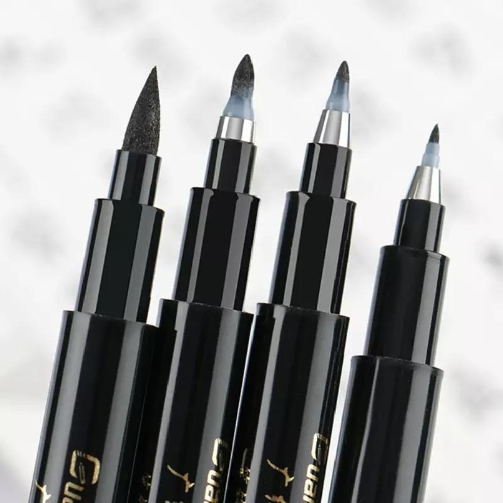 書道ペンファインライナー先端ミディアムブラシ黒水ペン署名描画 - Correction Pen Fine のレビューと価格