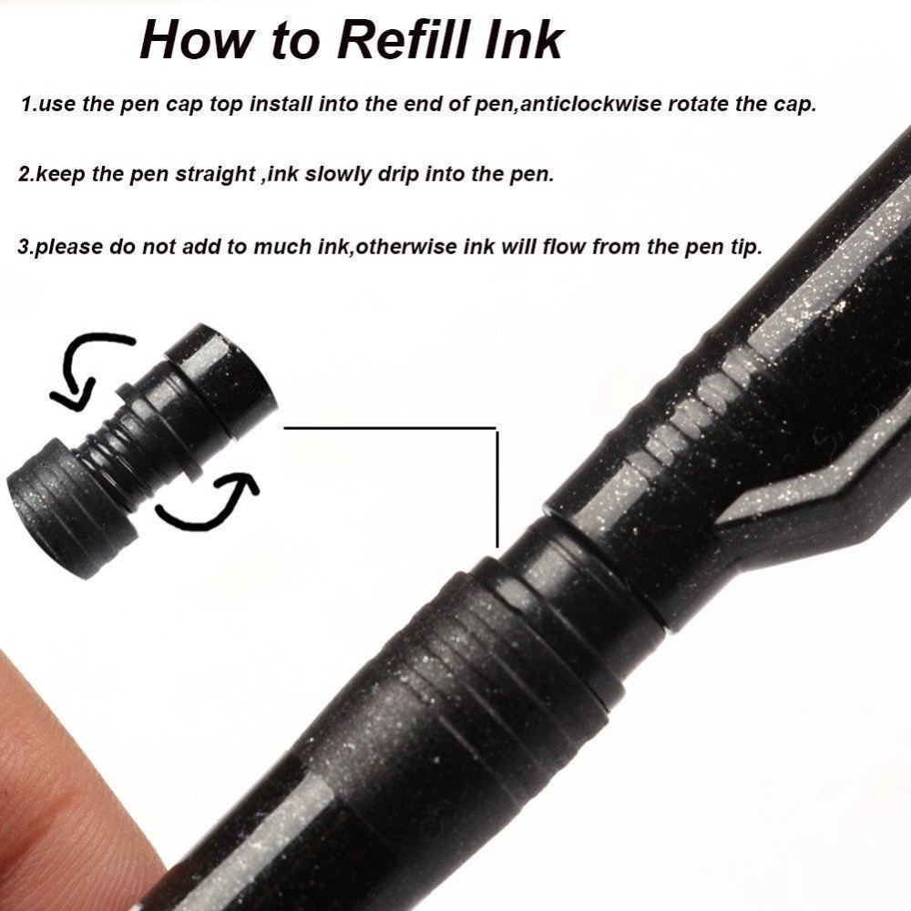 書道ペンファインライナー先端ミディアムブラシ黒水ペン署名描画 - Correction Pen Fine のレビューと価格
