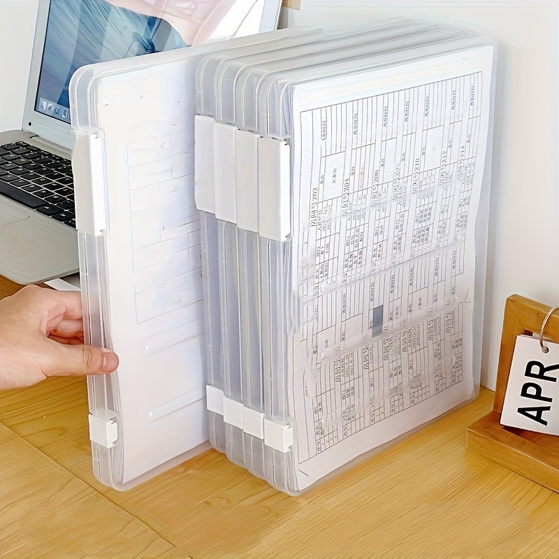 5 個 A4 ファイル収納ボックスセット透明ダブルスナップア - Archive Box Set のレビューと価格